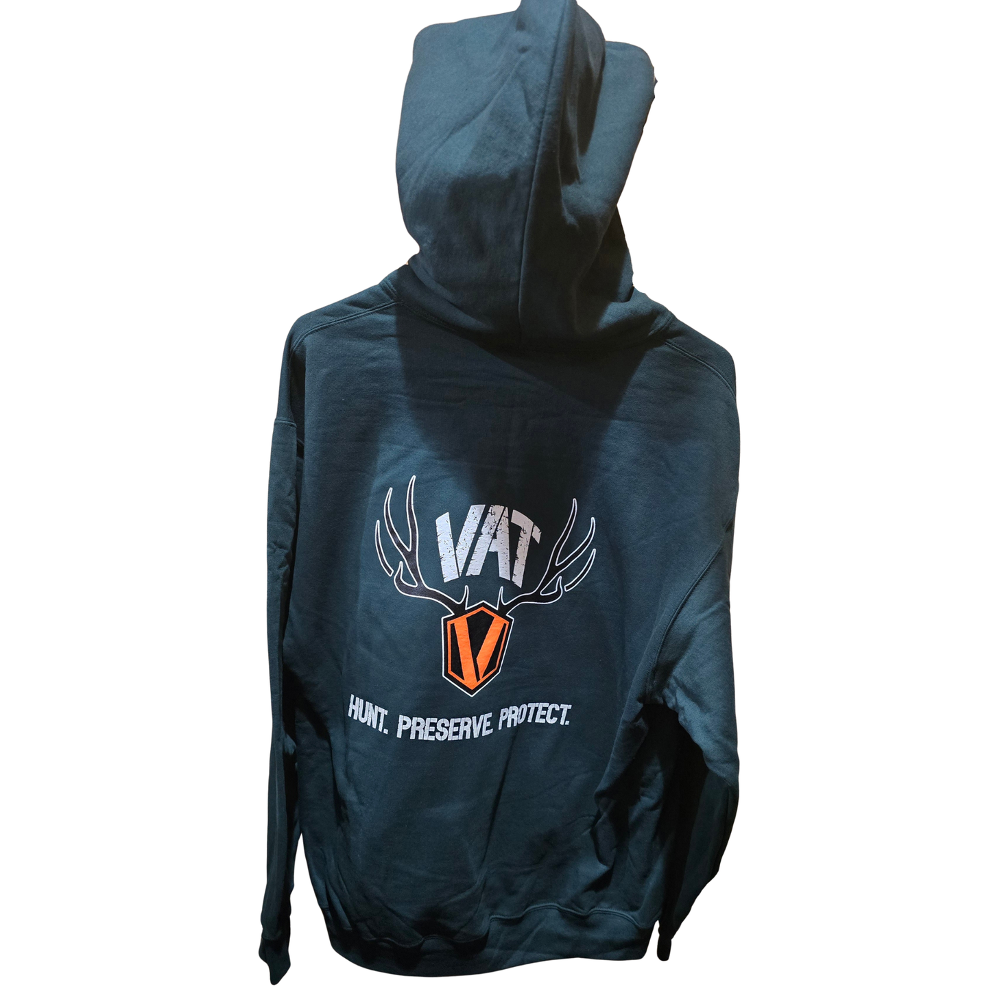 green VAT hoodie Back Graphic