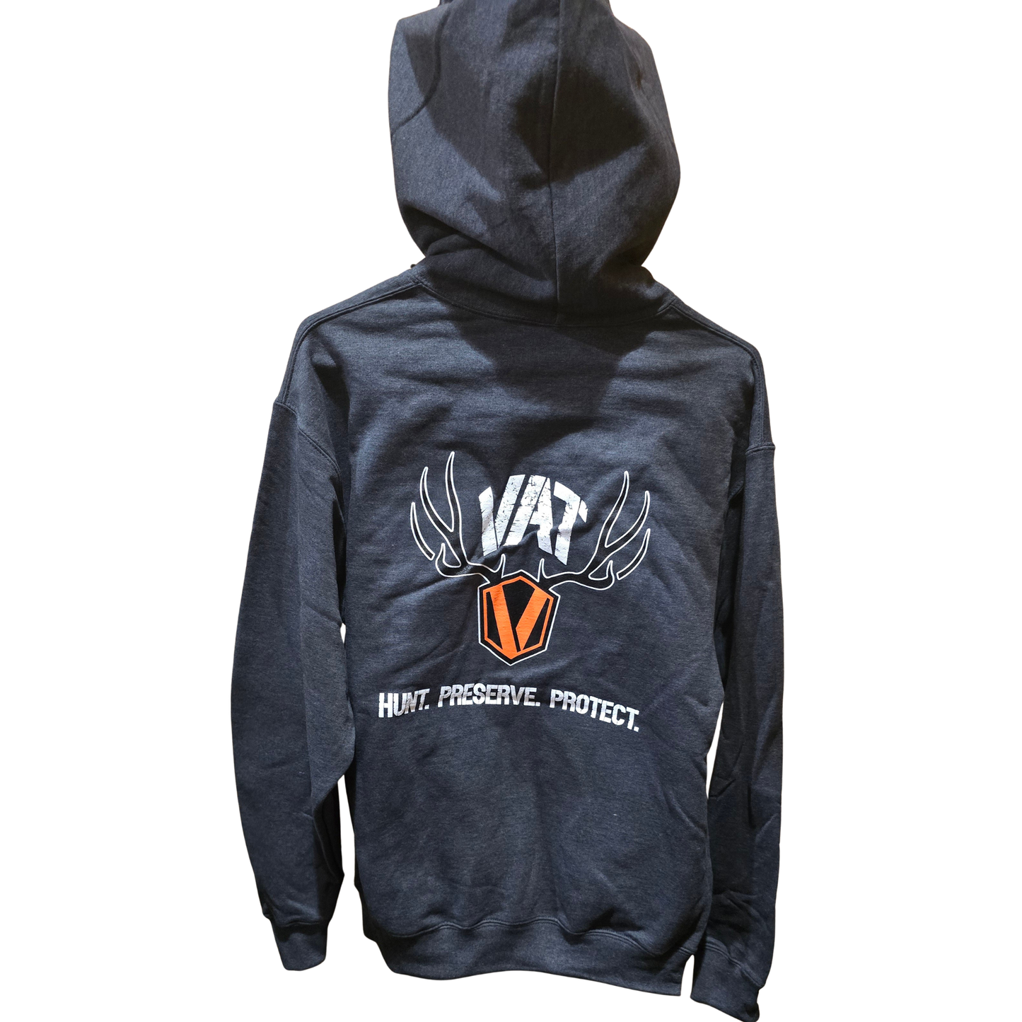 grey VAT hoodie Back Graphic