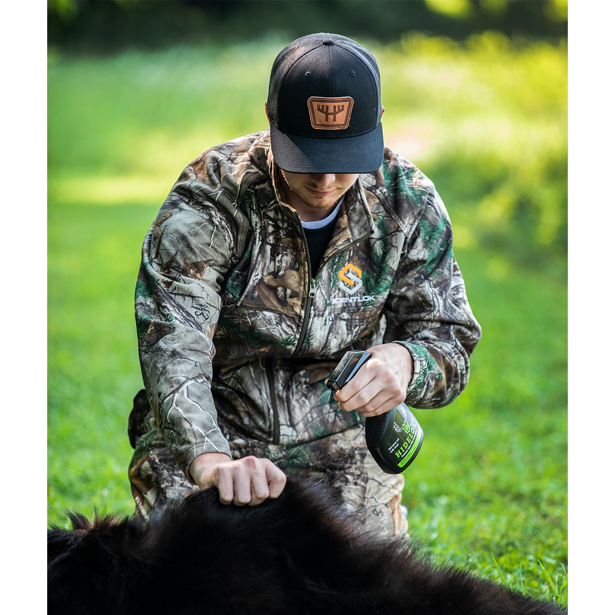 hidelok premium game hide preservative sprayed on bear hide