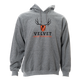 velvet antler technologies logo premium cotton heather grey hoodie front