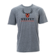 velvet antler technologies logo premium cotton heather grey t-shirt front